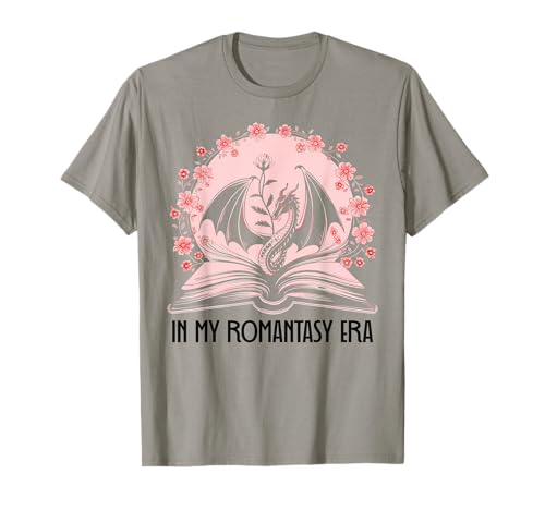 Book Dragon in My Fantasy Era Romantasy Bookish Books Lovers T-Shirt