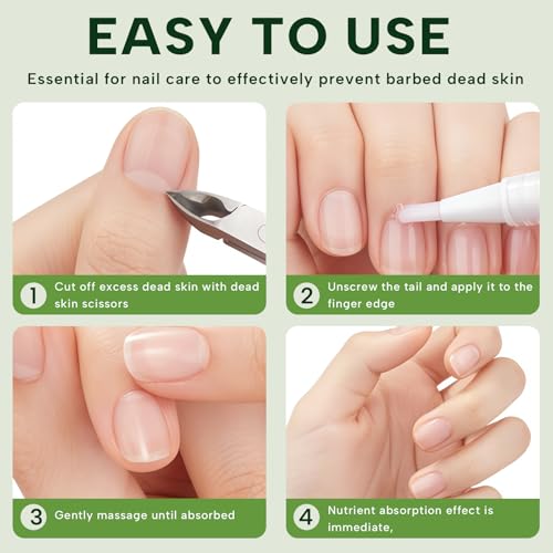 2 Stück Nail Care Pen, Nagelöl Stift, Nägel nähren Care Pen, Nagelpflegestift für gepflegte Fingernägel, Fuß und Finger von Rissigen und Trockenen Nägeln für äußere Anwendun