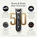 MANSCAPED® The Lawn Mower® 5.0 Ultra Groin & Body Hair Trimmer – Dual-Head SkinSafe® Trimmer & Foil Blades, Waterproof Wet/Dry Groomer, USB-C Rechargeable with Travel Case, Men’s Ball Shaver, Black