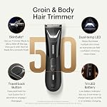 MANSCAPED® The Lawn Mower® 5.0 Ultra Groin & Body Hair Trimmer – Dual-Head SkinSafe® Trimmer & Foil Blades, Waterproof Wet/Dry Groomer, USB-C Rechargeable with Travel Case, Men’s Ball Shaver, Black - Image 2
