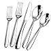 Silverware Set for 12, Heavy Duty Stainless Steel Cutlery Set Flatware Set,60 Piece Premium Silverware, Mirror Polished Modern Cutlery include Fork Knife Spoon Set,Dishwasher Safe