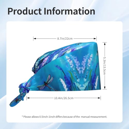 Image of Cute Pug Dog Print Working Cap Scrub Cap with Sweatband,Adjustable Fashion Bandage Tie Back Hat Headwear for Women Men