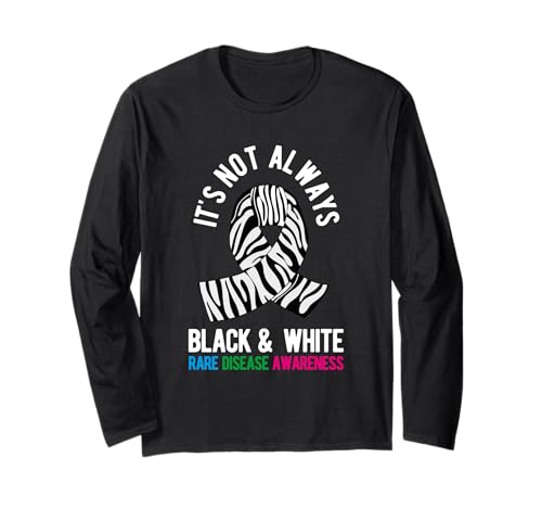 Image of It's NOT Always Black & White Rare Disease Awareness Long Sleeve T-Shirt