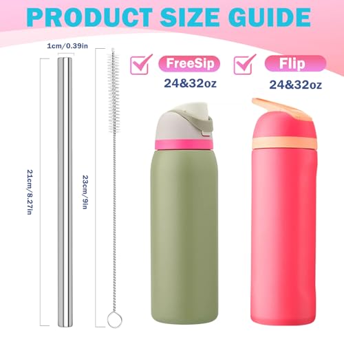Image of LUCKINEE 6pcs Replacement Straws for Owala Cup FreeSip /Flip 24oz 32oz