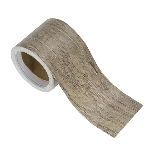 Image of PATIKIL Wood Grain Repair Tape 2in x16ft, Self Adhesive Realistic Textured Repair Tape Patch for Floor Door Table Cabinets Desk, Yellow Teak
