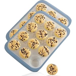 Chef’s Path Silicone Muffin Pan – Nonstick BPA-Free Cupcake Molder for Muffins and Cupcakes with Stainless Steel Frame, 12 Cups, 2 Pcs – Essential Baking Accessory