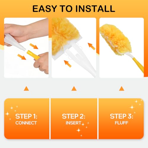 Image of SetSail 25 Count Duster Refills Compatible with Swiffer Dusters,Orange