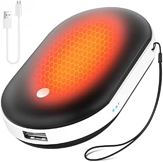 Hand Warmer,2 In 1 Rechargeable Electric Hand Warmer,5200mah Portable Usb Pocket Power Bank,Fast Charging Reusable Hand Heater, Winter Gifts For Men And Women, Hiking,Traveling,Camping, Outdoor,Office