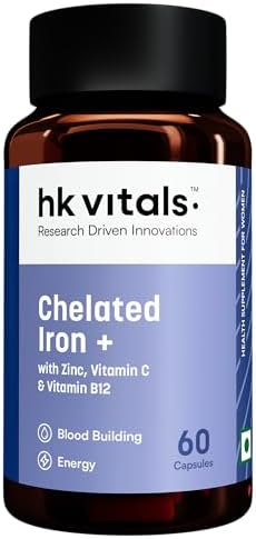 hk vitals Chelated Iron + Supplement, 60 Capsules