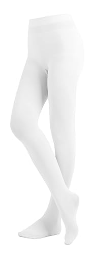 EMEM Apparel Women's Solid Colored Opaque Microfiber Footed Tights