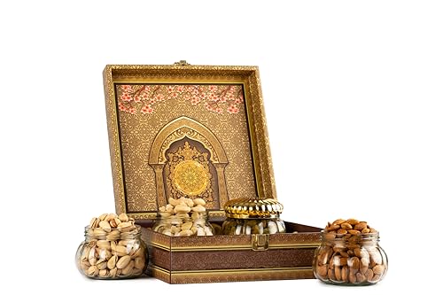 Image of Browntree Dry Fruit Gift Hamper - Elegant-4P - 700g | Almonds, Cashew, Raisins, Pista | Premium Dry Fruit gift hamper | Healthy Nuts Gift Pack | Corporate gifts | Unique Gifts for All Celebration | Ideal for Birthday and Festive Gifting