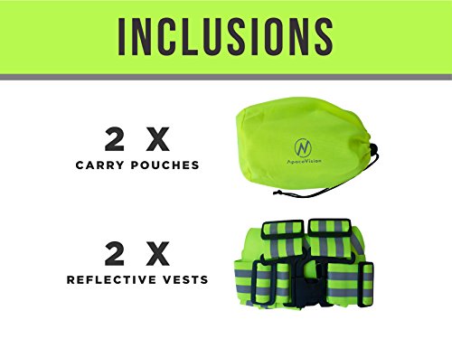 Apace Vision Reflective Vest (2 Pack) | Lightweight, Adjustable & Elastic Safety Vest - Image 3