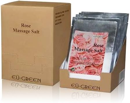 Royal Massage Natural Sea Salt Mineral Massage Scrubbing Salts 80g Packets x 10 - Rose