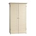 Sauder 158097 Harbor View Craft Armoire, L: 35.12" x W: 21.81" x H: 61.58", Antiqued White Finish