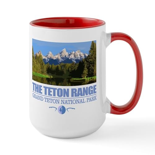 Taza de cerámica grande 15 oz diseño Grand Teton miniatura 1