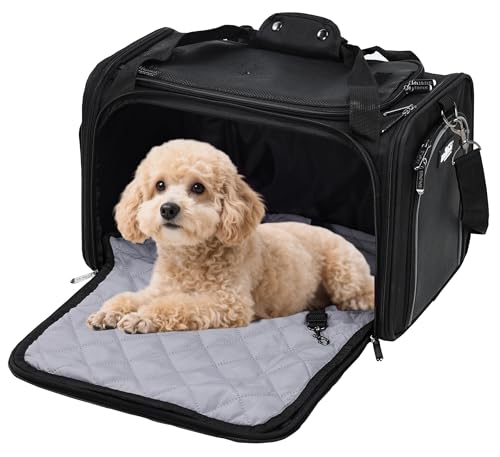 EliteField-Deluxe-Soft-Sided-Pet-Carrier-3-Year-Warranty-Airline-Approved-Travel-Bag-for-Dogs-Cats-Small-Pets-with-Expandable-Mat EliteField Deluxe Soft-Sided Pet Carrier (3 Year Warranty, Airline Approved), Travel Bag for Dogs, Cats & Small Pets, with Expandable Mat - Image 1
