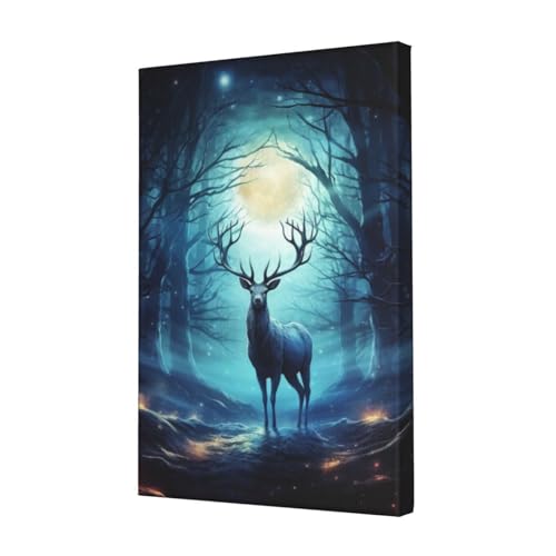 Impression sur toile de cerf pour chambre à coucher créez une ambiance nocturne relaxante