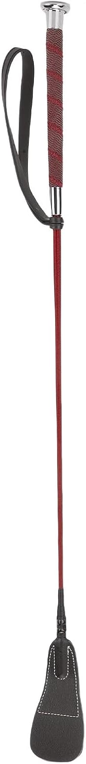 RiToEasysports Riding Crop, 68cm Horse Whip with Non Slip Handle and Ni Plated Mushroom Cap, PC Fiber Shaft and Leather Tip for Equestrian Sports