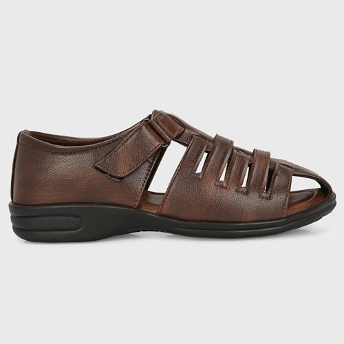 Image of Centrino Sandal for Men | Grip Insole for Stability | Modern Look with Straps | Comfortable Footwear (9780)