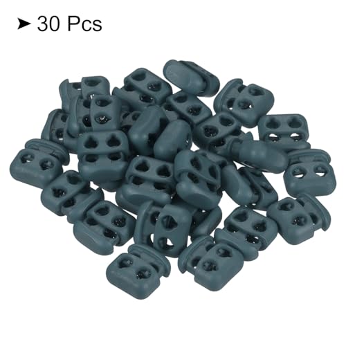 PATIKIL Cord Locks, 30 Pack Oval Spring Toggle Stopper for Drawstring Bag Shoelaces Sea Green, 16x17mm - Image 3