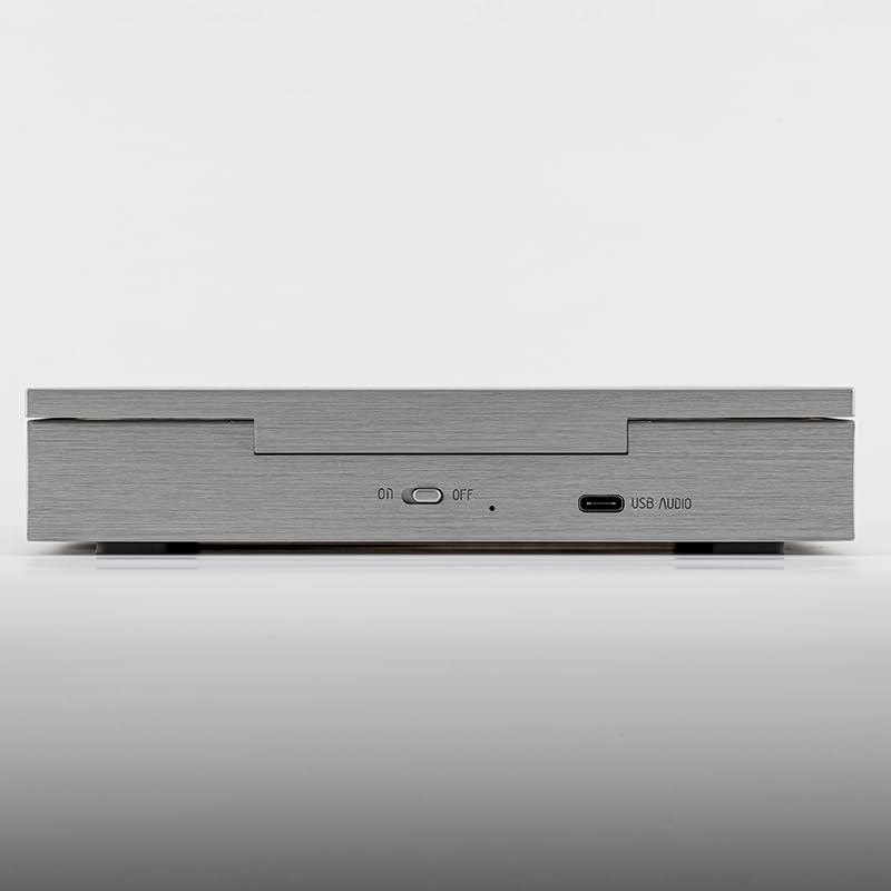 Side view of the MOONDROP DISCDREAM 2 Ultra showing the power switch and USB AUDIO port.