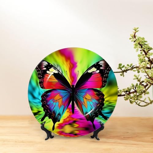 Assiette décorative en porcelaine anglaise de 15,2 cm peinte à la main