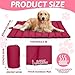 XIAPIA wasserdichte Hundematte für Outdoor, Waschbare Hundematte für Unterwegs, Antistatik, Hygienisch, Faltbares Hundebett, Große Reisedecke für Haustier 110x68 cm (Rot/Grau)