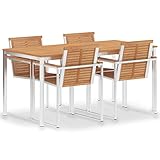 SAM 4-tlg. Gartengruppe Madera Aus Massiv-Teak - Ausziehtisch Mit Sesseln Und Eckbank