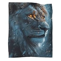 3D Printed Lion Flannel Blankets for Adult Children Safari Soft Cozy Throws for Bed Couch Chairs 80x90inch(200x230cm)