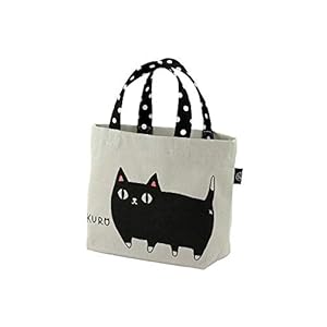 セラミック藍 トートバッグ 小 猫3兄弟 kuro サイズ：約W30 D10 H20 13273" 
