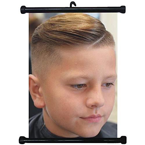 sp217150 Boy Hairstyles Wall Scroll Poster For Barber Salon Haircut Display