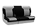 Coverking Custom Fit Rear 60/40 Bench Seat Cover for Select Pontiac Pursuit Models - Premium Leatherette 2-Tone (Light Gray with Black Sides)