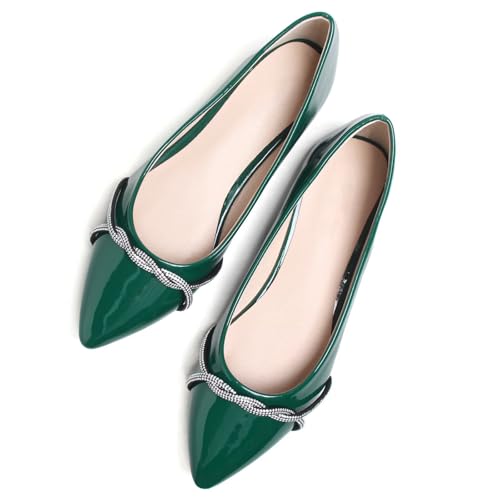 Image of Stunner Womens Flats Fashion Pointed Toe Bowknot Ballet Flats Cute Slip On Dress Flats Comfortable Party Wedding Flats2