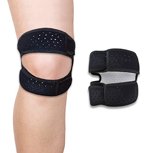 VerteLife Patella Kniebandage Verstellbarer Patellasehnen-Stützband Neopren Patella-Kniestütze Kompression Knieschutz zur Knieschmerzlinderung für Läuferknie, Arthritis, Springerknie Joggen - Schwarz Cover