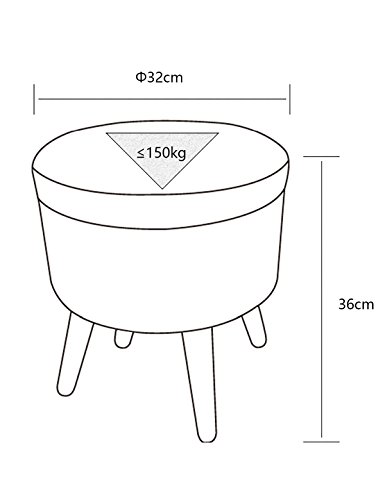 Suhu Puffo Sgabello in Tessuto Pouf Ottoman