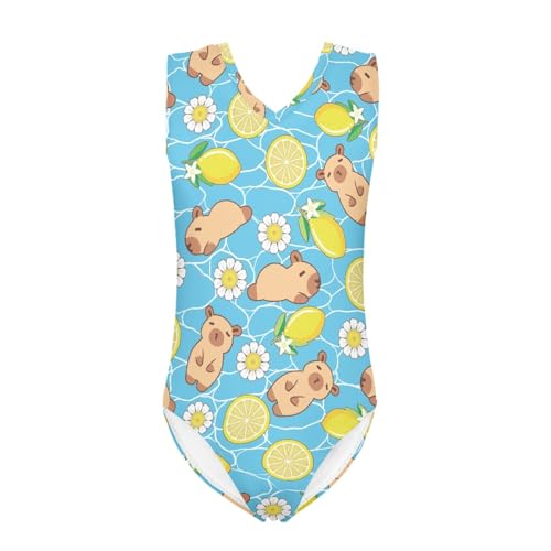 Image of INSTANTARTS Gymnastics Leotards Girl Dinosaur Dancewear Activewear Quick Dry