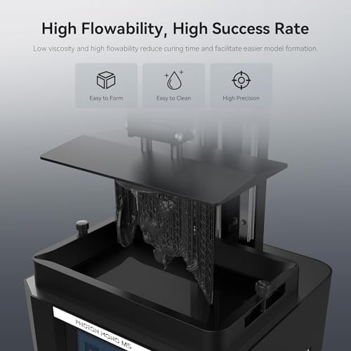 Image of 3 idea Imagine Create Print ABS-Like Resin Pro 2, Upgraded 8K 3D Printer Resin with Enhanced Strength and Toughness, High Precision, Wide Compatibility for All LCD Resin 3D Printers (Black, 1kg)