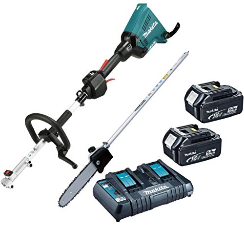 Image of Makita DUX60PT2 Brushless 18v / 36v Cordless Split Shaft Multi Tool & Chainsaw