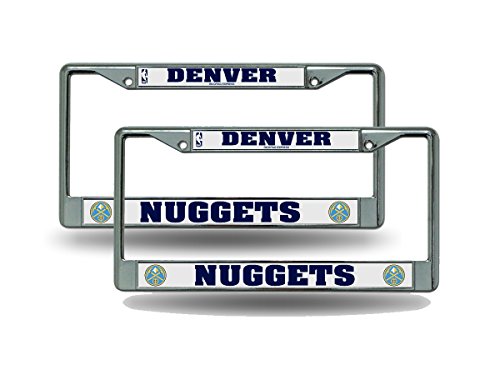 Denver Nuggets NBA Chrome Metal License Plate Frame - Set of 2 Frames