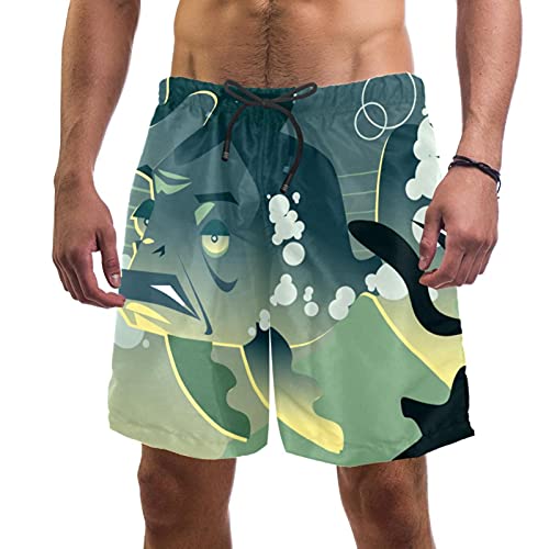 Short de bain homme S doublé maille Arrogant Fish pour éviter les frottements