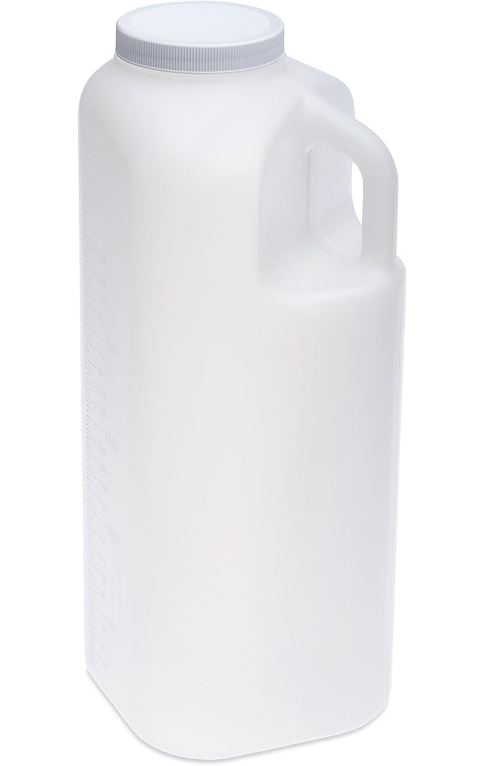 24 Hour Urine Collector – 3000 mL (101 oz) Large Translucent Urinal with Leak-Proof Screw Cap, Wide Mouth & Easy-Grip Handle - 1 Each