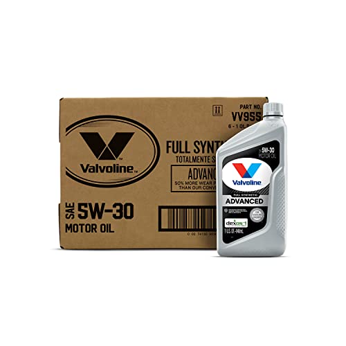 Valvoline Advanced Full Synthetic SAE 5W-30 Motor Oil 1 QT, Case of 6