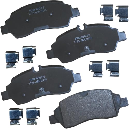 Image of Bendix Premium SBM1775 Semi-Metallic Rear Brake Pads for Ford Transit 2019-2016, Transit-150 2019-2015, Transit-250 2019-2015, Transit-350 2019-2015, Transit-350 HD 2020-2015 (Pack of 5)
