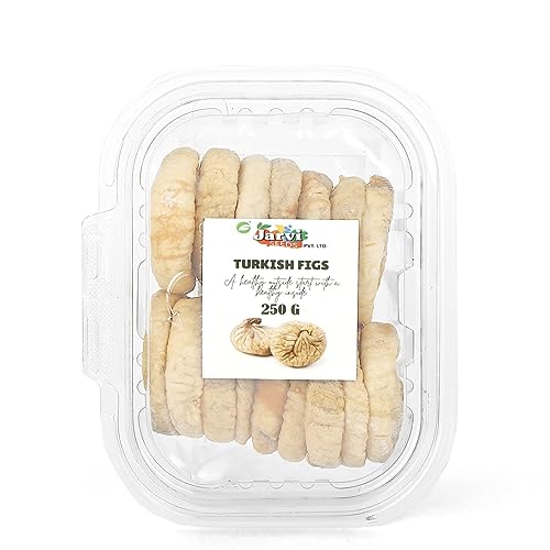 Image of JARVI SEEDS Turkish Figs - Quality Dried Fruits from Turkey, Sweet and Nutritious Snack, Resealable Box (250 grams)