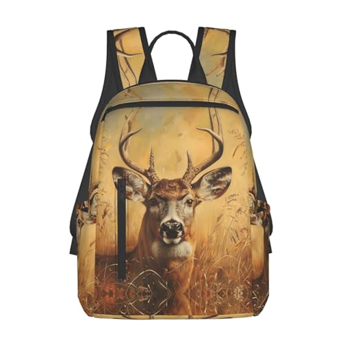 Sac à dos de randonnée léger et mixte avec motif cerf sauvage résistant