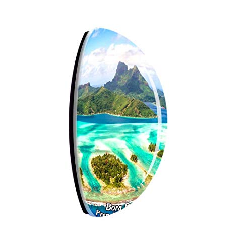 Bora Bora French Polynesia Fridge Magnet 3D Crystal Glass Tourist City Travel Souvenir Collection Gift Strong Refrigerator Sticker #TOP1