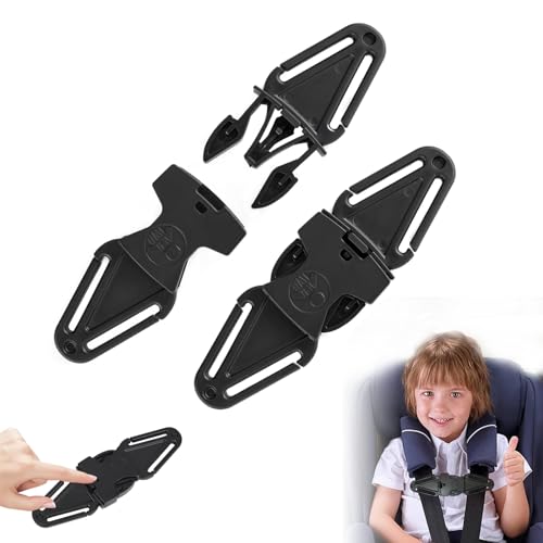 Clip para correa de asiento de coche, arnés de seguridad antiescape para niños, bloqueo de correa seguro para asientos infantiles, cochecitos, sillas altas, paquete de 2 colectores de cinturón Besafe