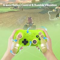 8Bitdo Ultimate 2 Wireless Controller für PC/Android/Apple/Steam, TMR Joystick Update, Lange/Kurze Triggersperren, RGB-Feuerring, Kabellose 8Speed Technologie, 2.4G Gamepad mit Ladestation (GREEN) – Ansicht 5