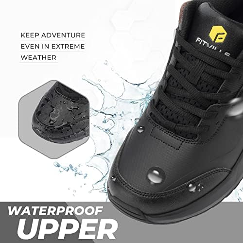 FitVille Extra Brede Wandelschoenen voor Heren Lichte Casual Sneakers Ademende Fitnessschoenen Blauw 42 EU breed