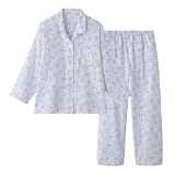 婦人長袖長パンツ（袖・足口ゴム通し穴付） 保湿＋抗菌 Wガーゼ TP2115 レディス